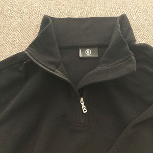 Bogner black fleece 3/4 zip up pullover